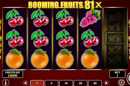 Booming Fruits 81X gameplay image