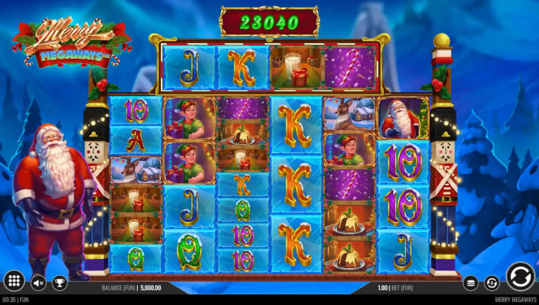 merry megaways gameplay image