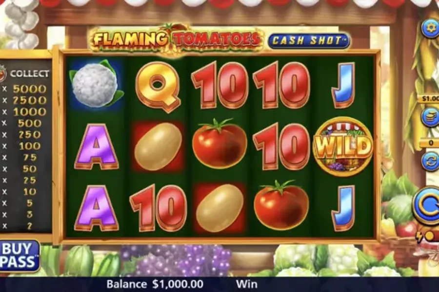 Flaming Tomatoes Cash Shot