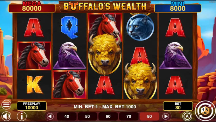 buffalos wealth hold and win gameplay image