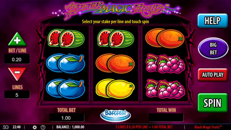 black magic fruits gameplay image