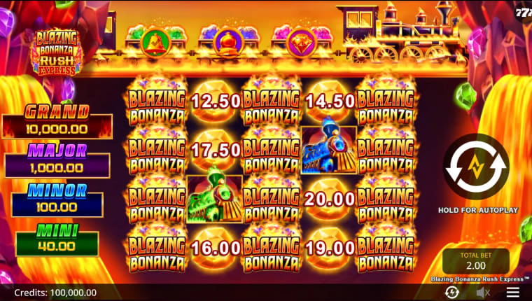 blazing bonanza rush express gameplay image