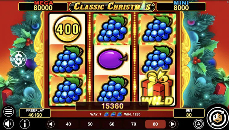 classic christmas hold and win gameplay image