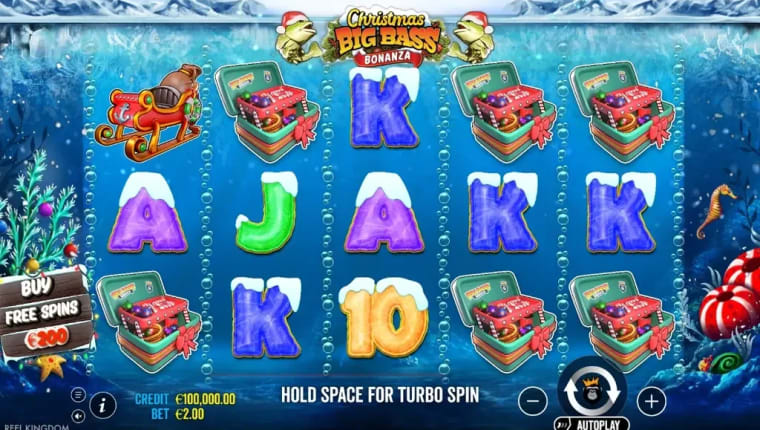 christmas big bass bonanza gameplay image