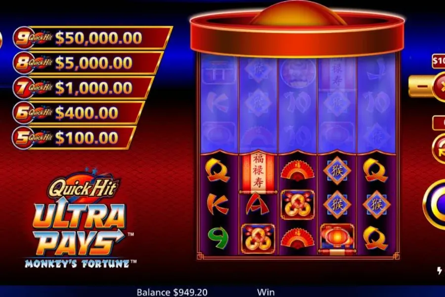 Quick Hit Ultra Pays Monkey's Fortune