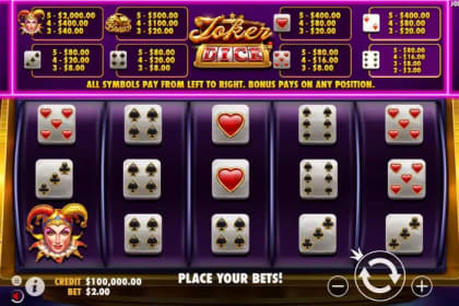 Joker's Jewels Dice gameplay image