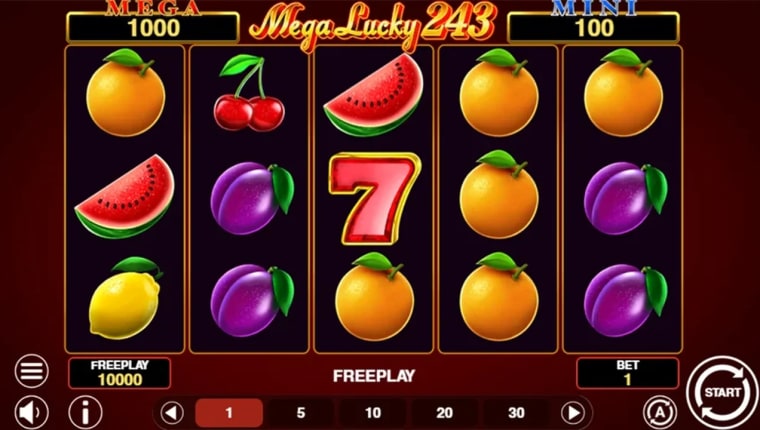 mega lucky 243 gameplay image