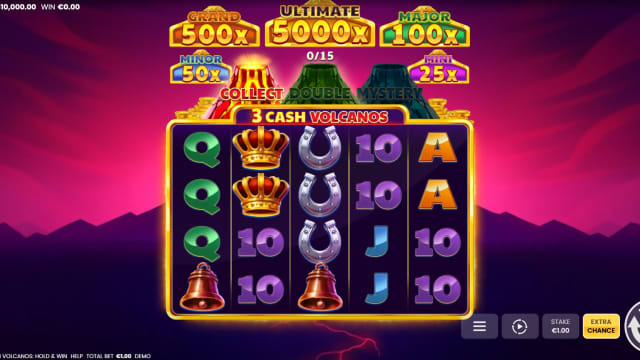 3 Cash Volcanos: Hold & Win
