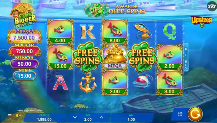 fishin bigger pots of gold gameplay image