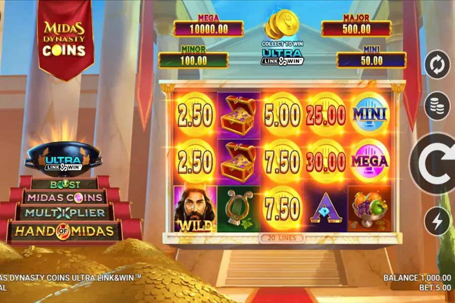 Midas Dynasty Coins Ultra Link&Win