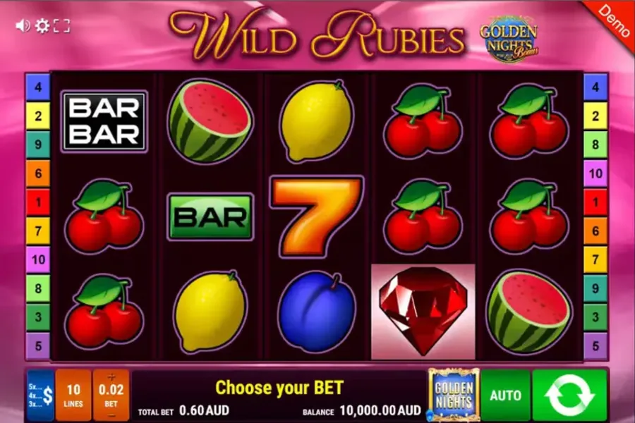 Wild Rubies - Golden Nights Bonus
