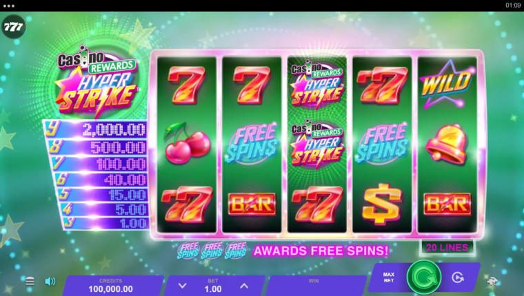 casino rewards hyper strike gameplay image