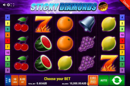 Sticky Diamonds - Red Hot Firepot gameplay image