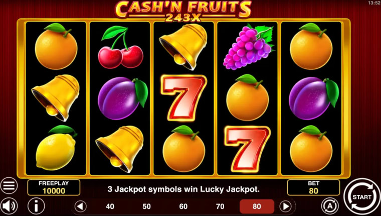 cashn fruits 243 x gameplay image
