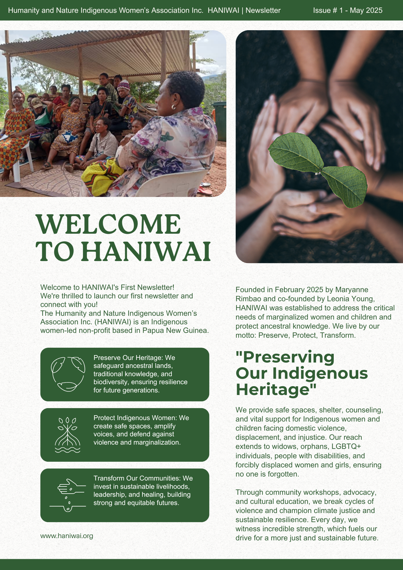 Green Simple Sustainable Environment Newsletter A4