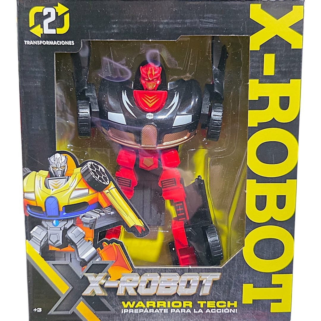 Robot Transformer Negro-Rojo