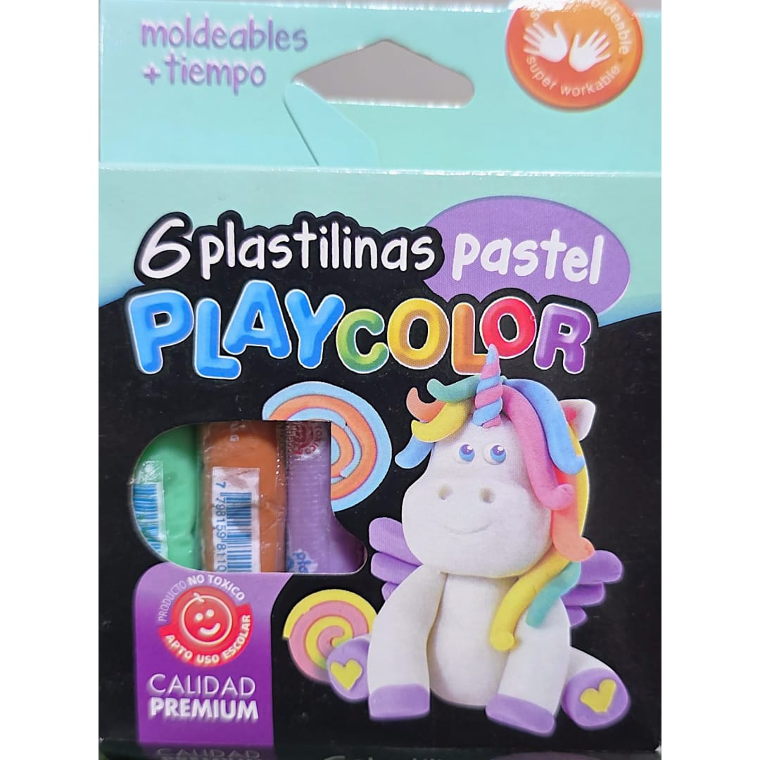 Plastilinas pastel x6