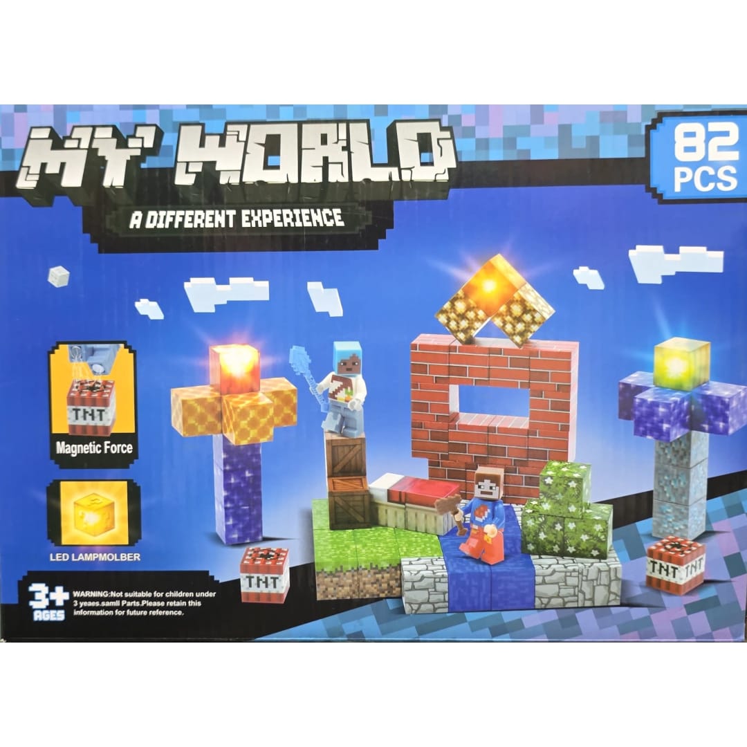 Cubos Magnéticos Minecraft 82 Piezas