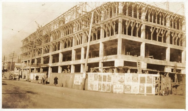 Construction of the Broadview Hotel, East St. Louis, 1925