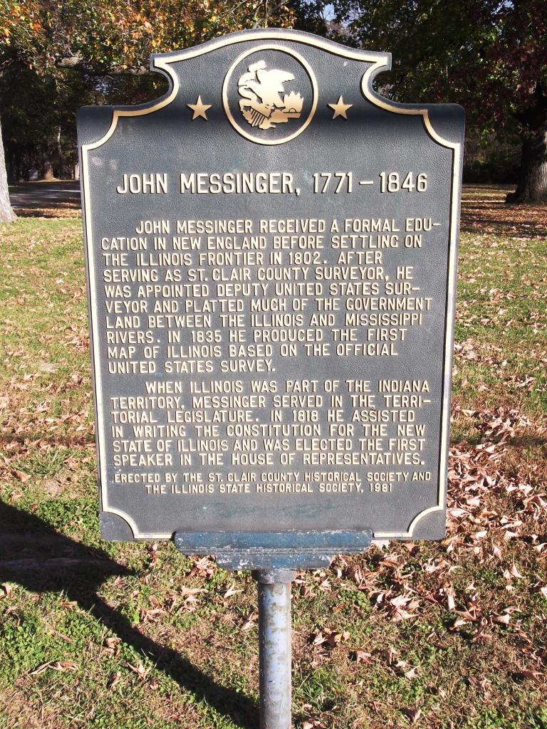 historical marker, placed in 1981 by the State of Illinois