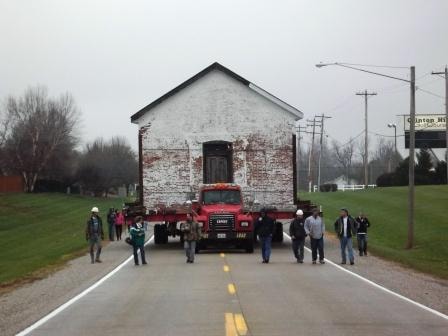 The Messinger Schoolhouse passes Clinton Hill Golf Course, named for John Messinger's former estate in the area. It had gathered quite a crowd of followers in the process!