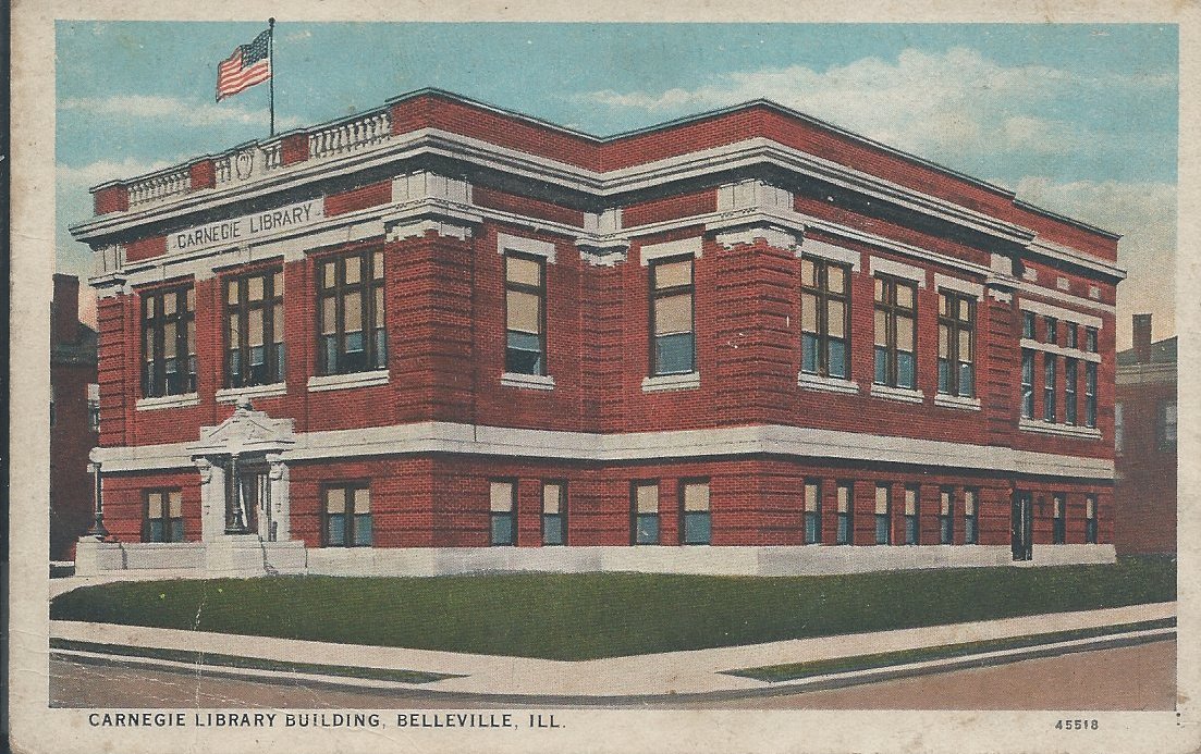  Postcard, Belleville Public Library, 1916