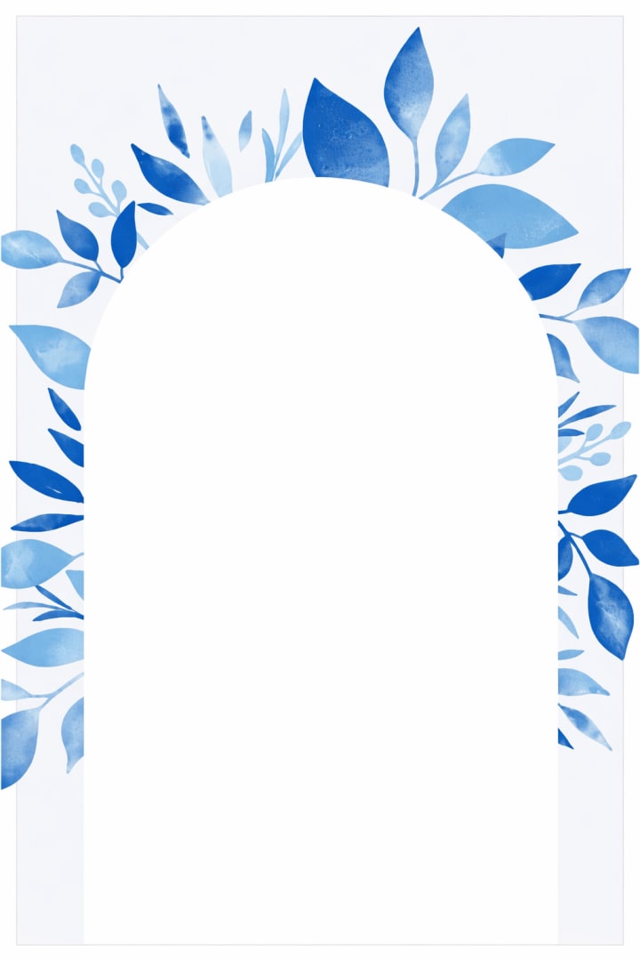 Blue Floral Arch Save The Date preview