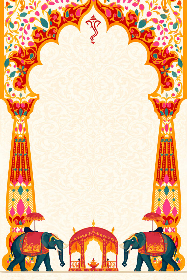 Traditional Marathi Wedding Arch Invitation preview