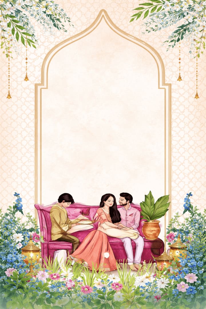 Floral Mehendi Ceremony Invitation preview