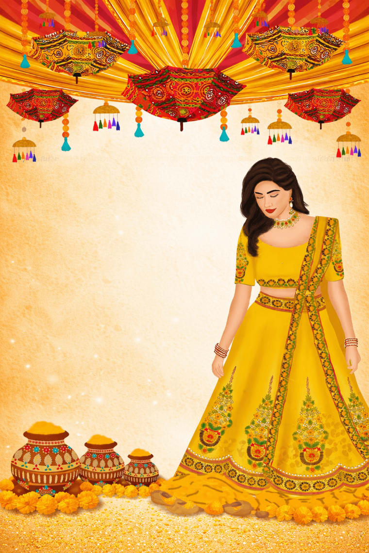 Traditional Haldi Ceremony Invitation invitation poster preview