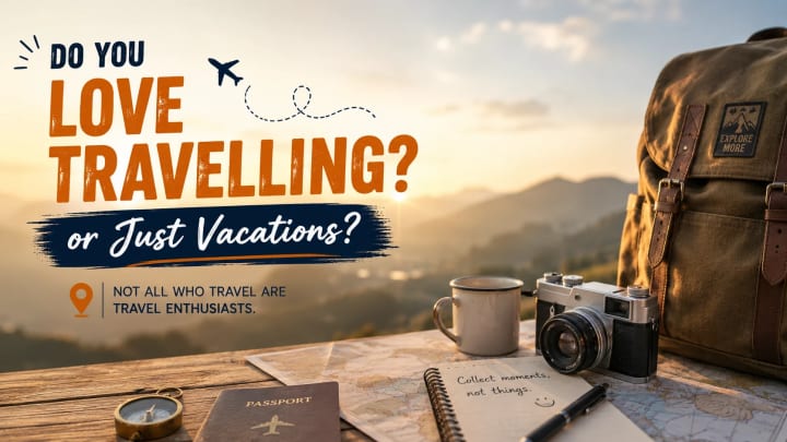 Different travel personalities shown as a backpacker, vacationer and photographer choosing different journeys