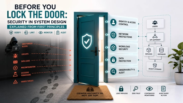 House and software upload flow showing assets, entry points, vulnerabilities, controls, CIA goals, and threat modelling