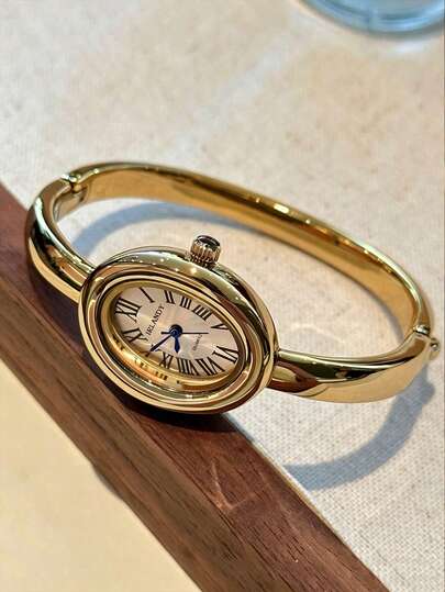 Oval Roman Numeral Bracelet Watch