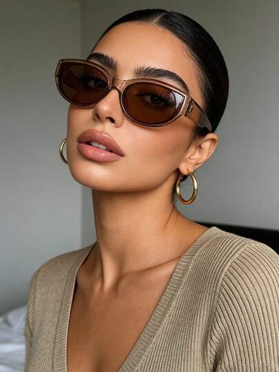 Retro Oval Small Frame Fashion Glasses