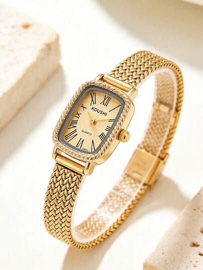 Women's Retro Minimalist Alloy Quartz Watch