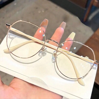 Milk Tea Round Frame Anti-Fatigue Computer