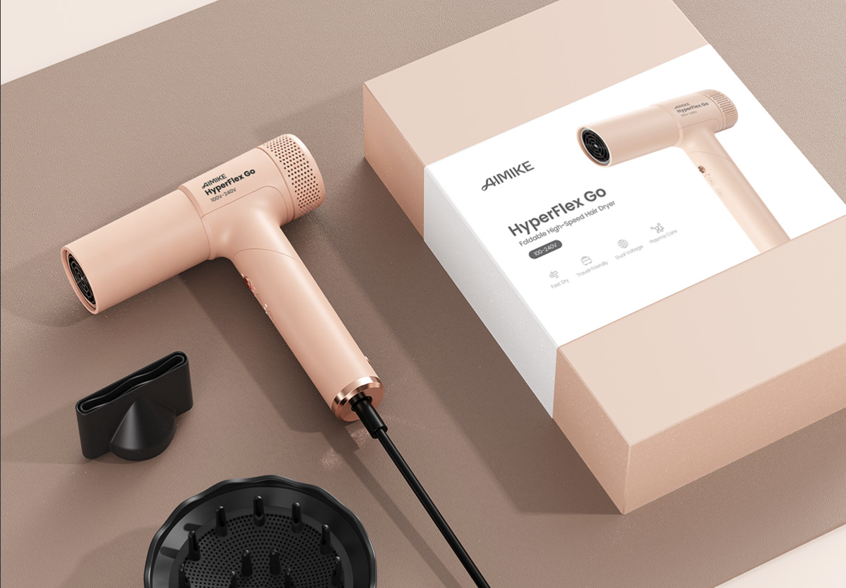  HyperFlexGo Secador de Cabelo Bivolt e Dobrável 