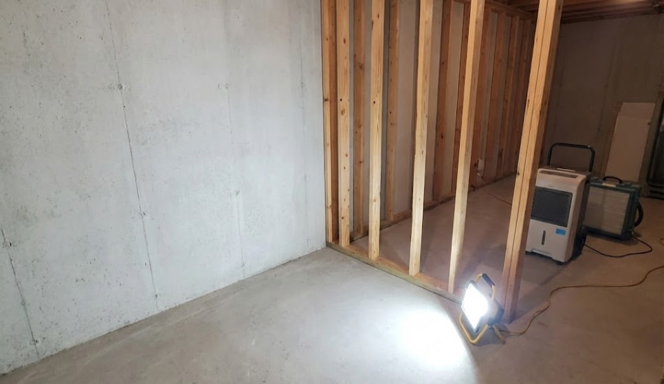 Clean and restored structural surfaces after mold remediation.