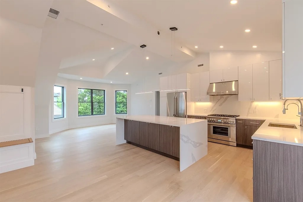 Penthouse Condo renovation with modern loft living style in Washington DC