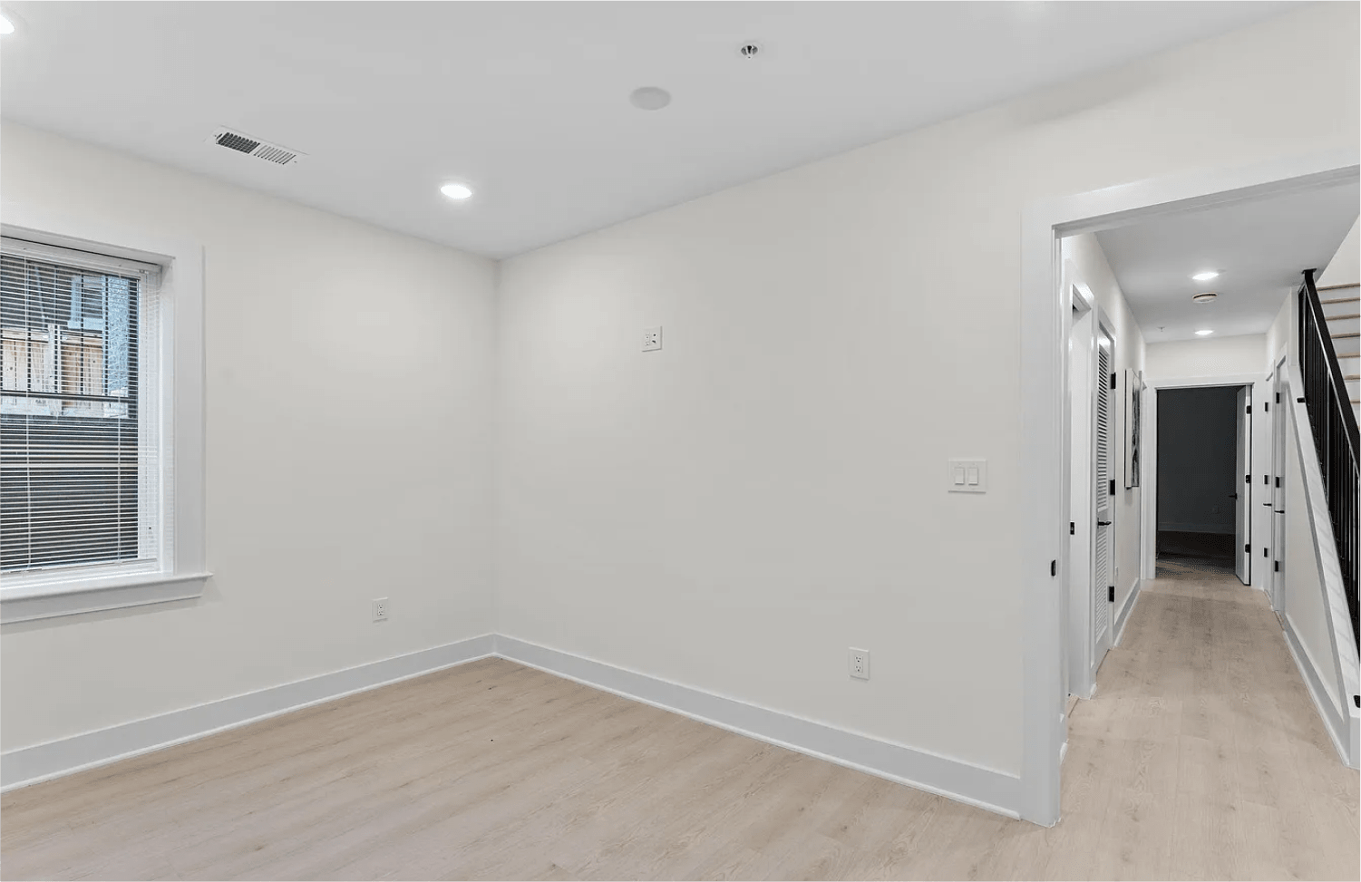 Basement Guest Suite basement remodel details and lighting in Washington DC