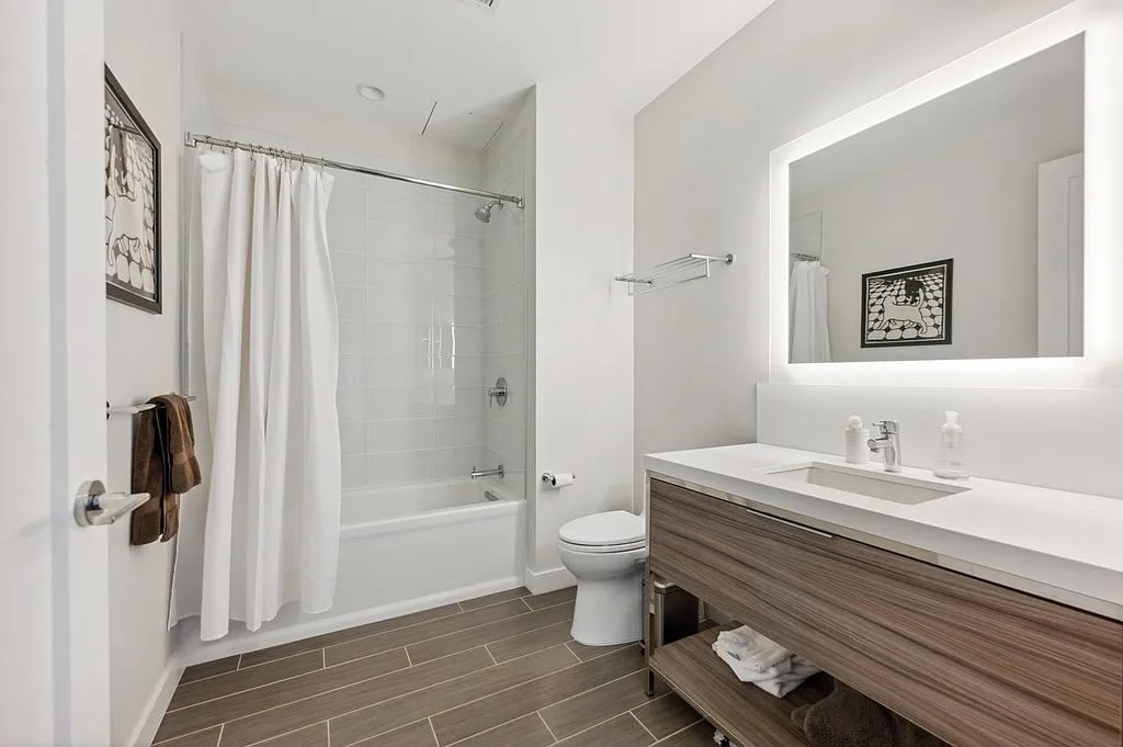 Modern Urban Condo remodeled living space in Washington DC