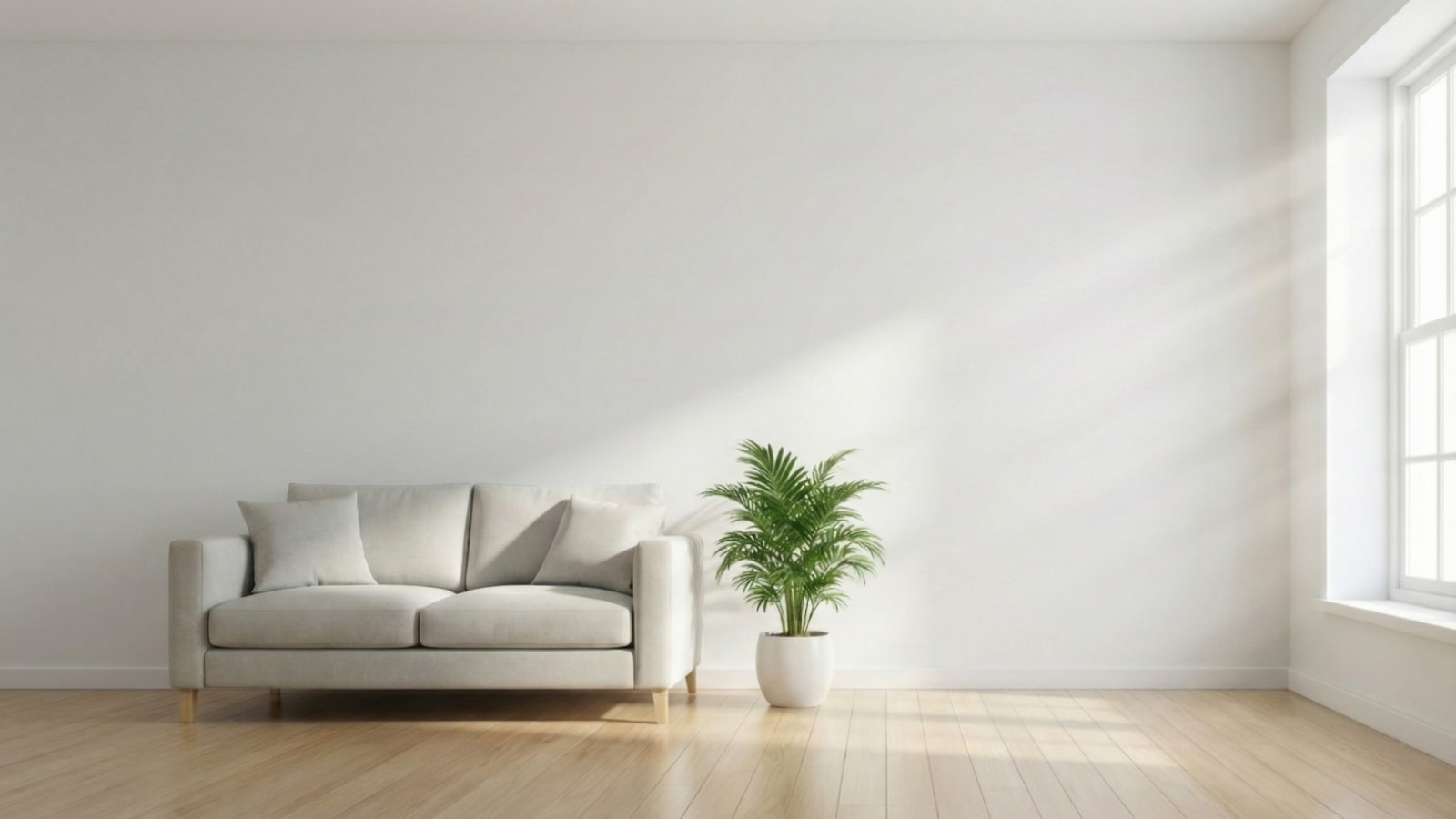 Bright, clean living room representing a healthy home destination.