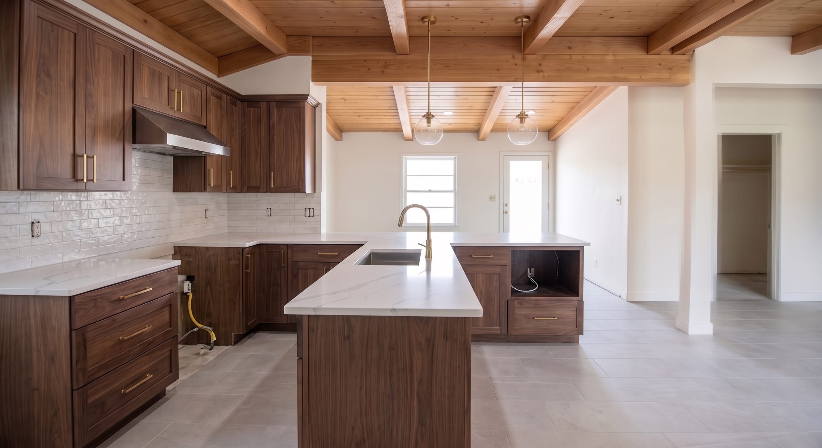 Walnut & Beam Kitchen — completed luxury gut renovation in Washington, DC