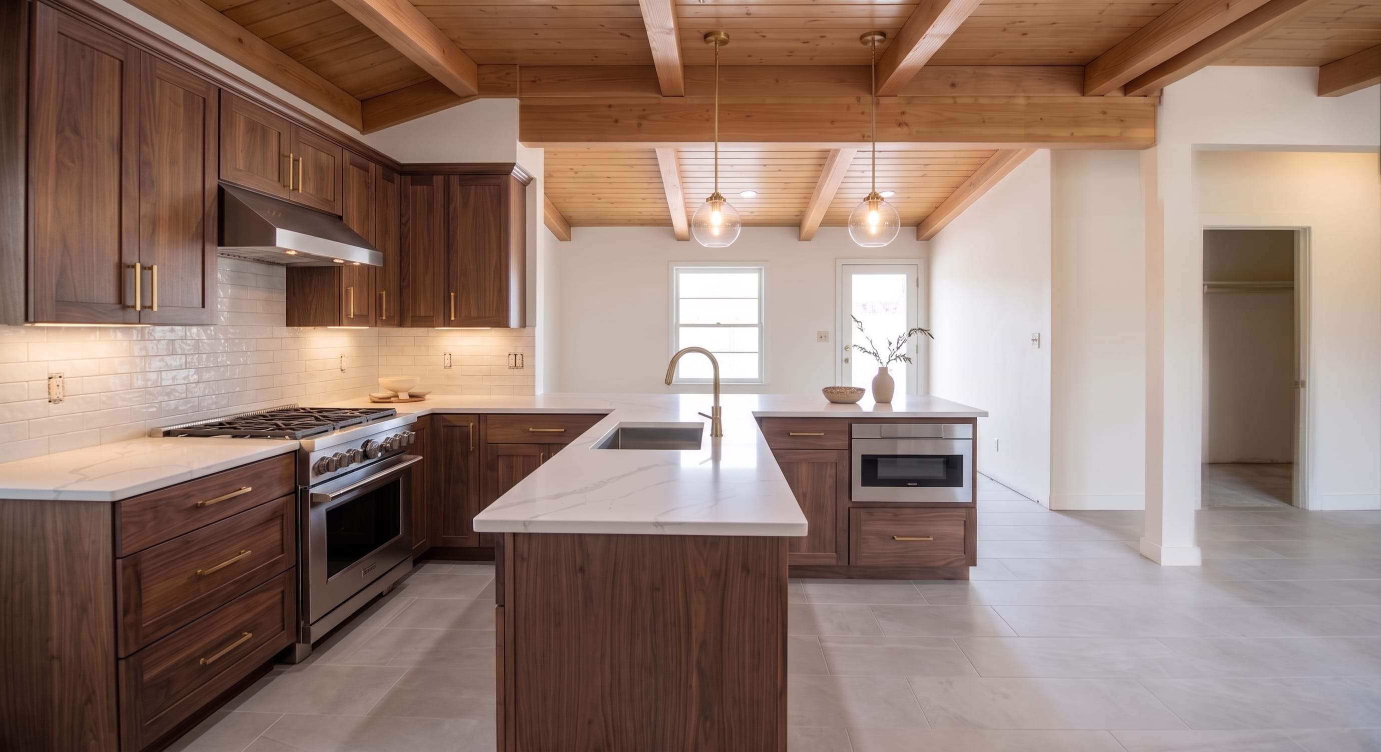 Walnut & Beam Kitchen — completed luxury gut renovation in Washington, DC