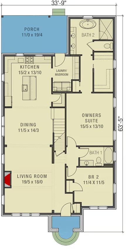 Main Level Floor Plan