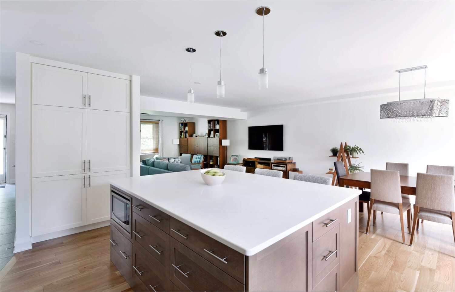Minimal Elegance contemporary kitchen with stainless steel appliances in Washington DC