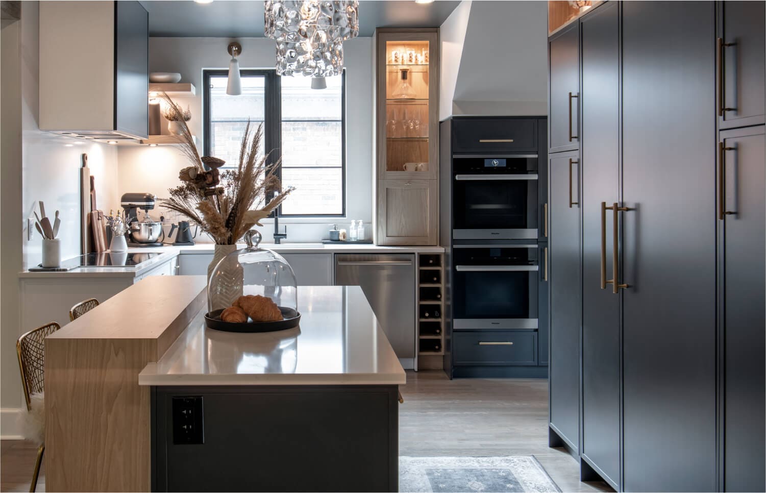 Designer kitchen remodel with sleek finishes and bold modern details in Washington DC