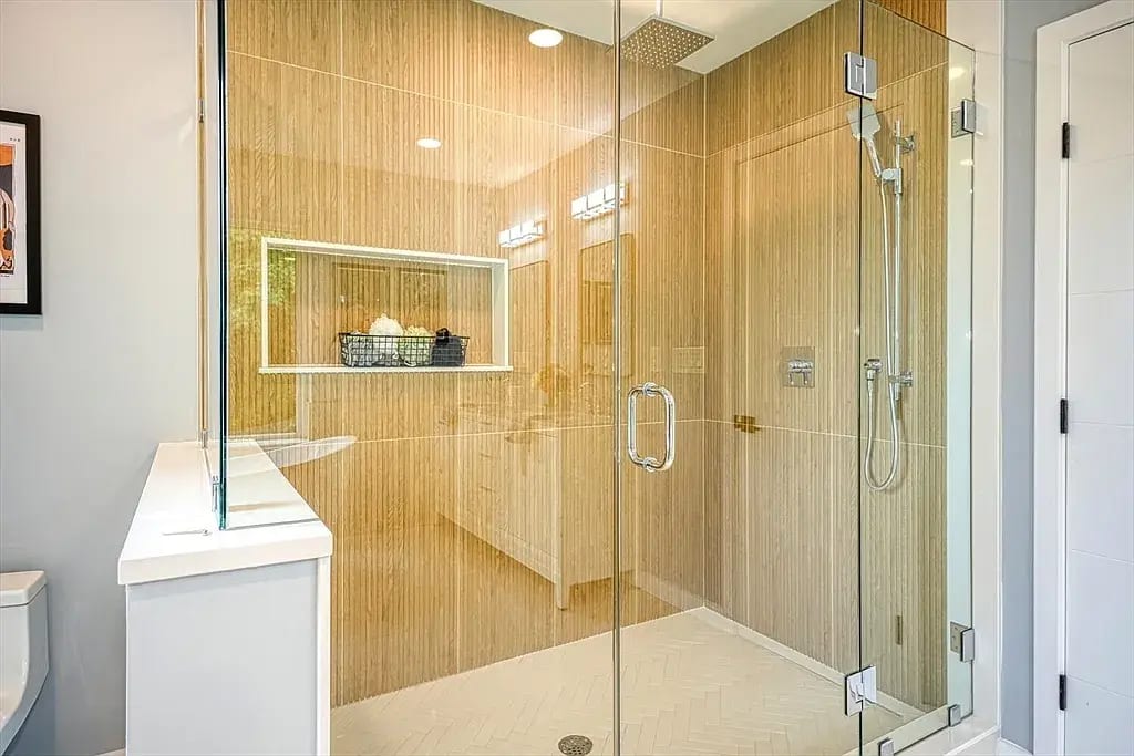 Modern Minimalist Oasis minimalist bathroom design with sleek finishes in Washington DC