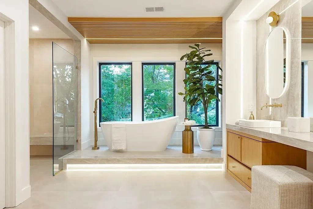 Serene Spa Retreat bathroom remodel with spa-inspired finishes in Washington DC