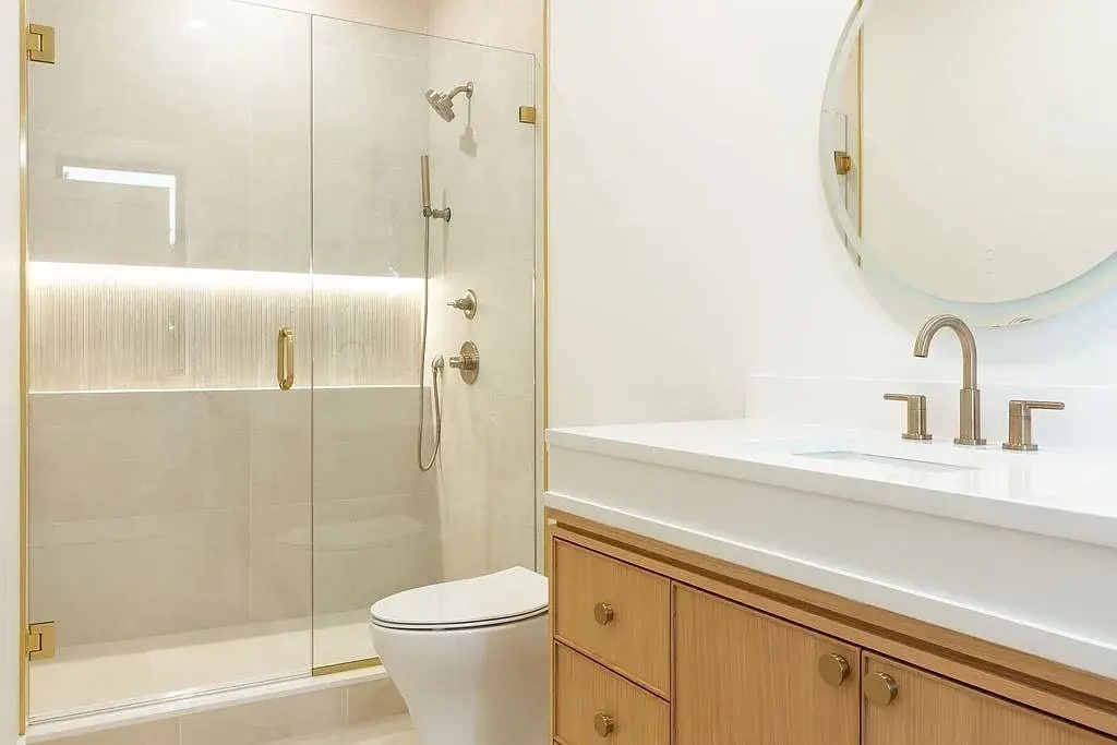 Serene Spa Retreat luxury bath remodel with calming tones in Washington DC